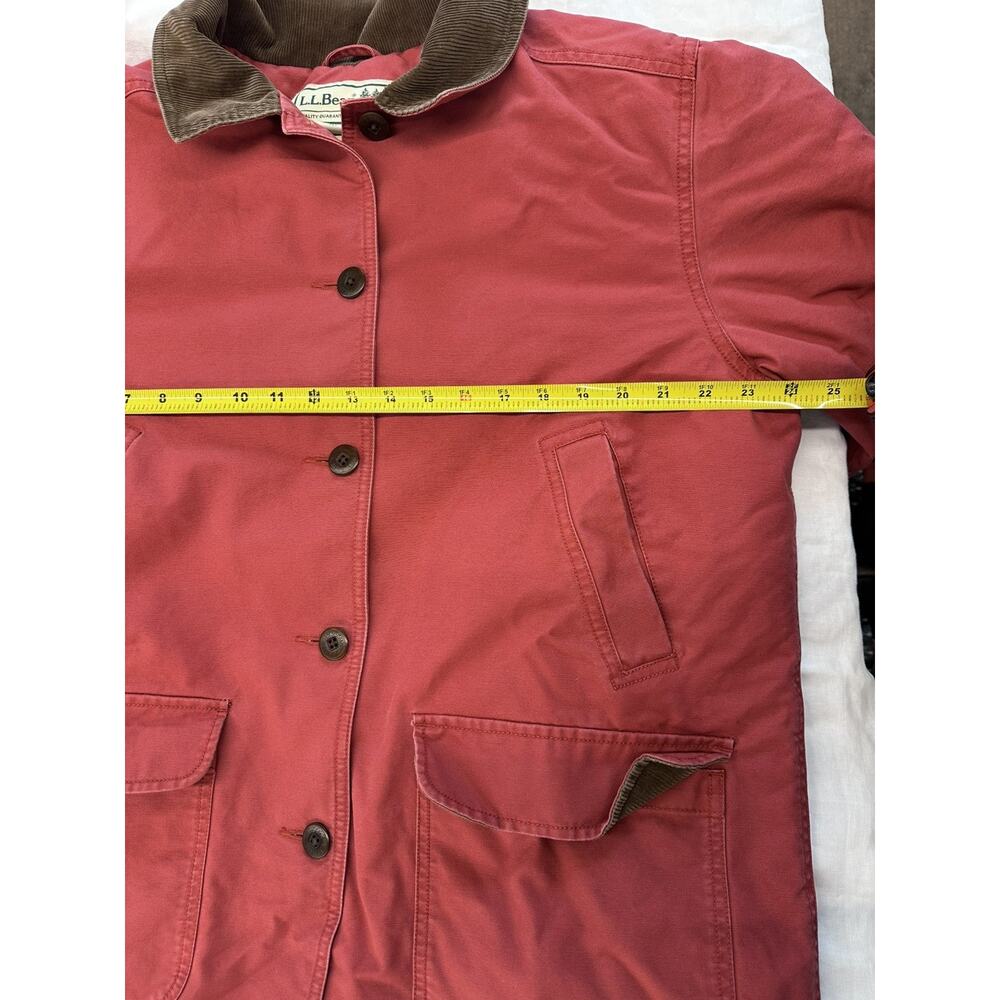 Vintage LL Bean Jacket Womens Red Canvas Quilt Barn Chore Corduroy 0WY29 sizeXL - Picture 13 of 16